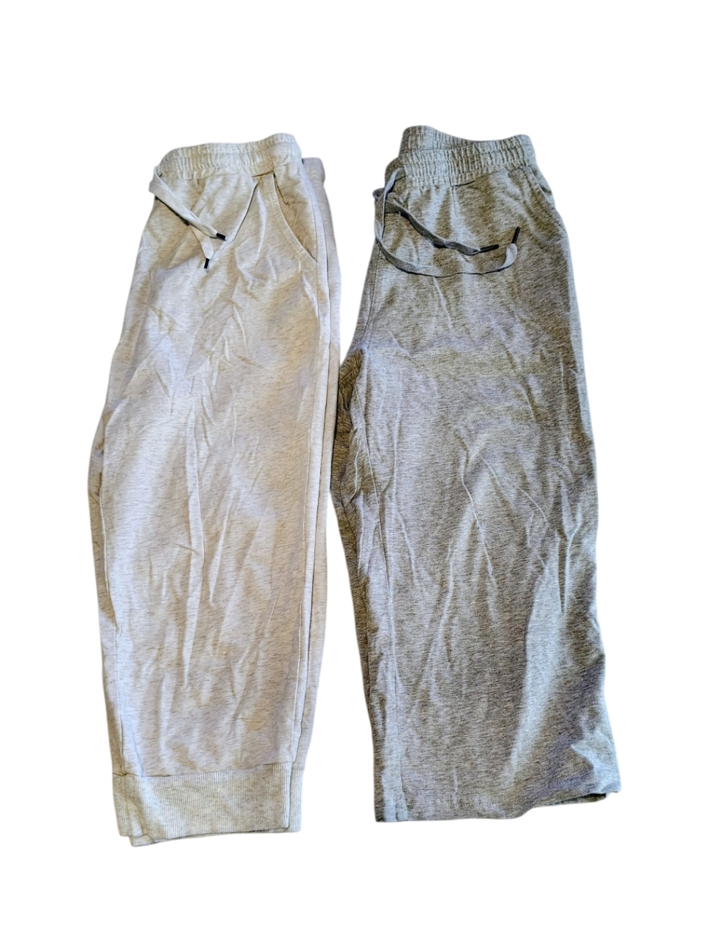 Stelle Comfy Gray and White Drawstring Lounge Pants Bundle Set Size Medium